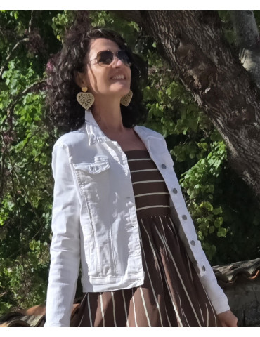Veste en jean CERISE - Blanche