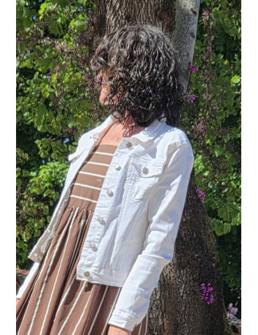 Veste en jean CERISE - Blanche 2