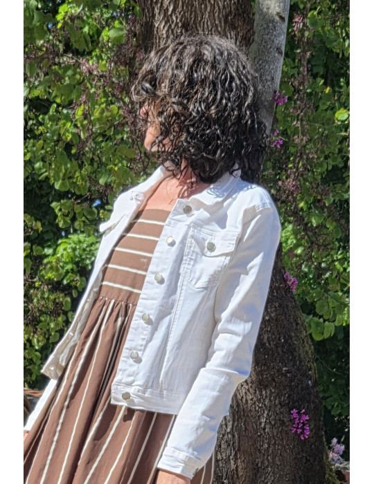 Veste en jean CERISE - Blanche